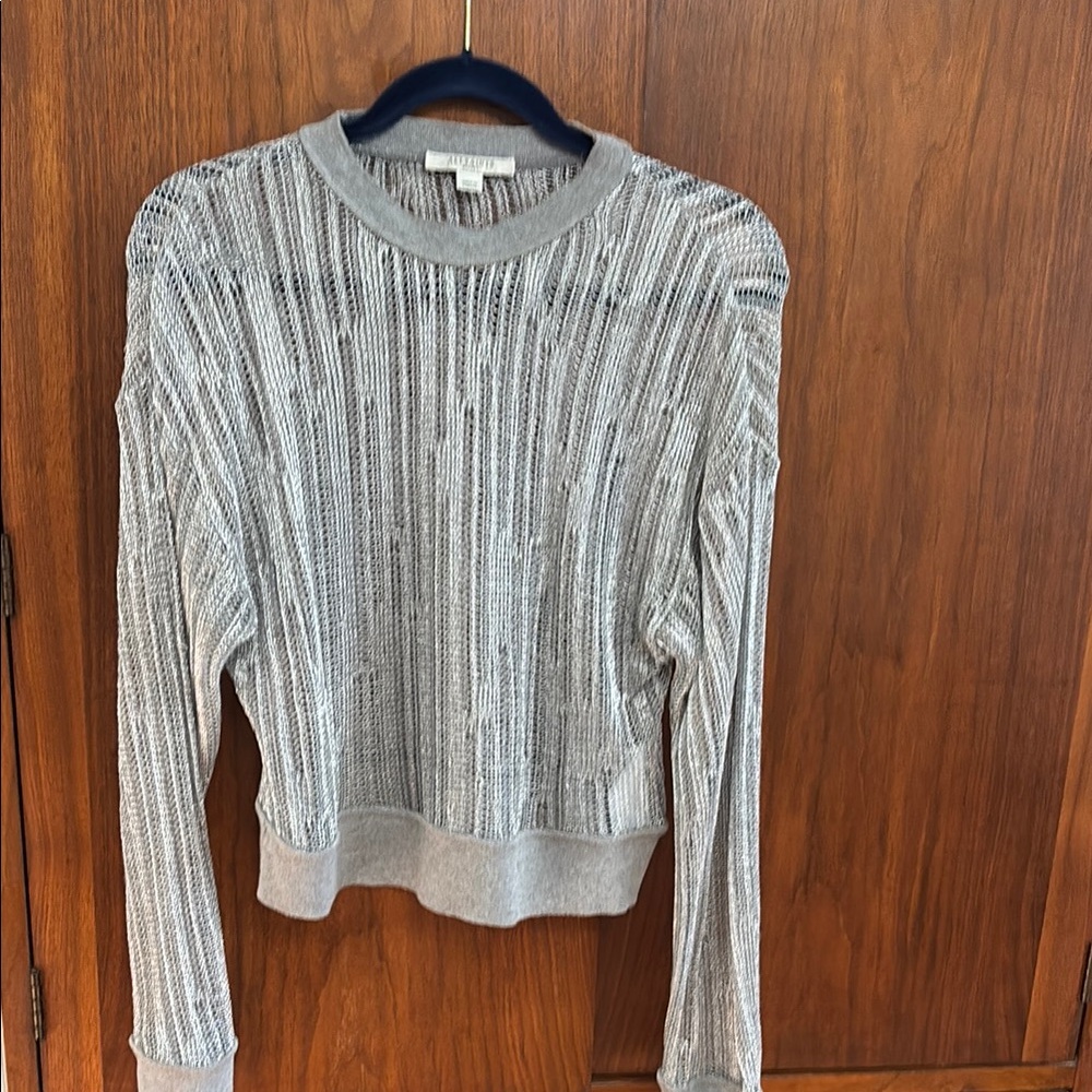 All Saints Gray Sweater Top